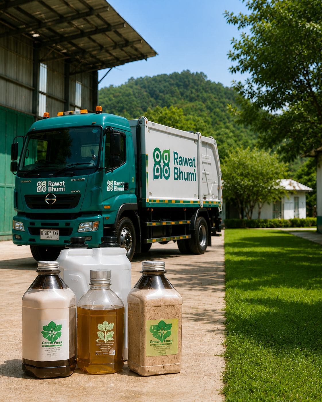 Truk Rawat Bhumi dan produk cair hasil pengolahan organik